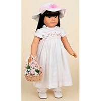 White Eyelet Smocked Dress. COMPLETE OUTFIT with Shoes. Fits 18 Dolls like American Girl®