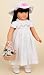 White Eyelet Smocked Dress. COMPLETE OUTFIT with Shoes. Fits 18