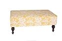 Furniture online: angelo:HOME Cocktail Ottoman Yellow and White Floral