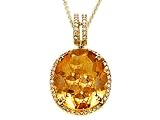 Genuine Citrine Pendant by Effy Collection® in 14 kt Yellow Gold LIFETIME WARRANTY