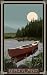 Northwest Art Mall MR-3354 Maryland Canoe in Moonlight 11 by 17-Inch Print by Mike Rangner