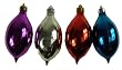 Club Pack of 192 Colorful Teardrop Shatterproof Christmas Ornaments 3.25"