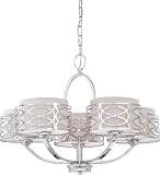 Nuvo 60 4625 Harlow Polished Nickel Five Light Chandelier