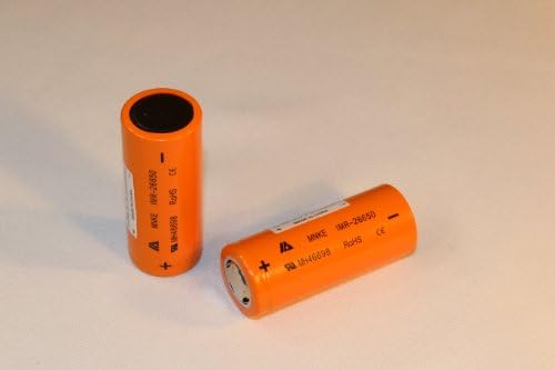 2 Pcs MNKE IMR 26650 3500mAh 3.7V High Drain LiMn Rechargeable battery
