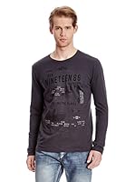 Broadway NYC Camiseta Manga Larga Brice (Gris)