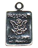 .925 Sterling Silver United States Passport Charm