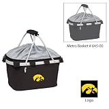 Iowa Hawkeyes NCAA Metro Basket (Black) (Embroidered Logo)