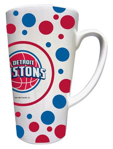 NBA Detroit Pistons 16-Ounce White Latte Mug