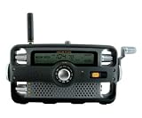 Etón FR1000 Voicelink Self-Powered Hand-Crank AM/FM/NOAA Weather Two-Way GMRS Clock Radio with Flashlight, Siren, and Cell Phone Charger (Black)