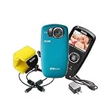 Kodak Playsport Zx5 Video Camera (2nd Generation) Deluxe Bundle – Aqua Blue