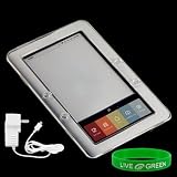 Clear Hard Snap-on Case and Travel Wall Charger for Barnes and Noble nook E-Reader Reading Device (nook NOT Included)