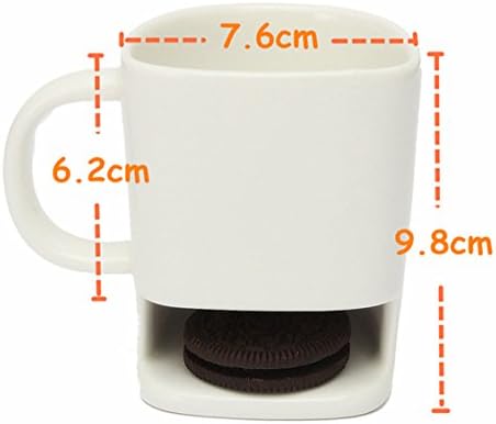 Biscuit Pocket Holder 8.8 0z Dunk Mug Creative Cookie Shortbread Ceramic Cups