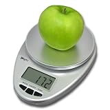 Weigh'n Digital Kitchen Scale, Silver Gray, 11 lb x 0.1 oz / 1 gram
