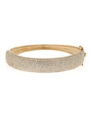 Ladies Rose Gold Tone Silver Bracelet with White CZ 25.5g