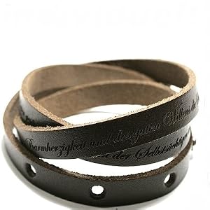 SunSign® Lederarmband SeventyRoad WUNSCHTEXT INKLUSIVE