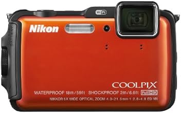 Nikon COOLPIX AW120 16 MP Wi-Fi and Waterproof Digital Camera with GPS and Full HD 1080p Video (Orange) (Discontinued by Manufacturer)