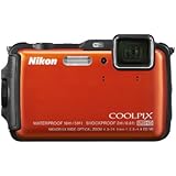 Nikon COOLPIX AW120 16 MP Wi-Fi and Waterproof Digital Camera with GPS and Full HD 1080p Video (Orange) (Discontinued by Manufacturer)
