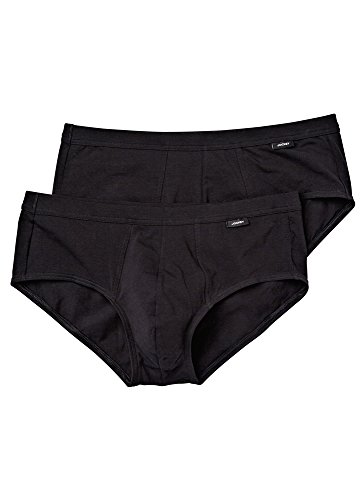 Jockey Men's Underwear Low-Rise Cotton Stretch Brief - 2 Pack, black, M