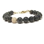 Dumortierite Bracelet 01 Strand Riverstone 8mm Round Blue White Crystal Healing Gemstone Natural Reiki