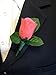 Angel Isabella Boutonniere - Coral Rosebud with Pin for Prom, Party, Wedding