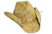 Western Style Straw Hat with Cowry Shell Flower
