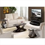 41dTD1sQ7EL. SL160  Nexera Boomerang Coffee Table Set in Brown Boomerang Occasional Series in Brown