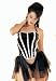 2Pc Vinyl Halter Ballerina Corset With G-String by Leg avenue