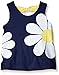 Gerber Graduates Little Girls' Toddler Sleeveless Top with Bow Back, Navy Flower, 5T