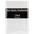 Men's Cotton Handkerchief 12 Pack by Umo Lorenzo in White