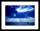 Great American Picture IS628042 Cruise Ship Off of Saint Maarten Framed Photograph - Walter Bibikow