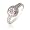 0.65cttw Natural White Diamond (SI Clarity, GH Color) & Pink Sapphire Ring in 14K White Gold.size 4.5