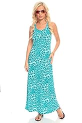 Tank Polyester/Spandex Leopard Print Maxi Dress 
