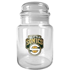 Seattle Sonics NBA 31oz Glass Candy Jar - Primary Logo by Great American Products