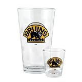 NHL Boston Bruins 2 Piece Pint and Shot Set