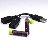 付属ケーブルを使って、USBから充電可能！【USB充電池（単四型・2本セット）】の画像