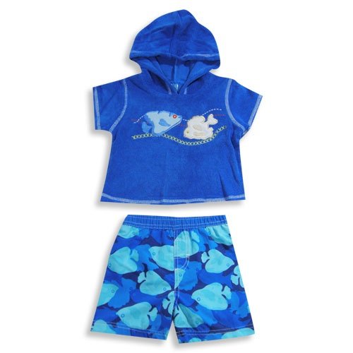 Isababies - Infant Boys Bathing Suit And Coverup, Blue