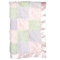 CoCaLo Mini Patchwork Blanket - Pink/ Lavender/ Sage