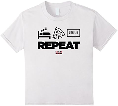Kids Sleep Eat Netflix Repeat 10 White