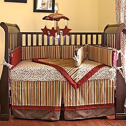 Hoohobbers 4-Piece Crib Bedding, Tabasco