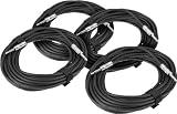 Musician's Gear 16 Gauge Speaker Cable Black 25 Feet 4-Pack