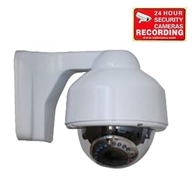 VideoSecu All-weather Waterproof Infrared 1/3 Sony CCD Hi-Res 540TVL Night Vision Home Security Surveillance Camera with f 3.5 - 8mm Varifocal Lens, free security warning Decal 1Z3