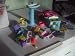 barbies things,bowling hand band with barbie name on it wheel burrel, little stove, w...