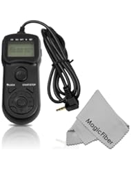 Photography: Professional Timer Remote Control Shutter Release (RS-60E3 Replacement) for CANON REBEL T5i T4i T3i T3 T2i T1i XT XTi XSi, EOS 700D 650D 600D 550D 500D 1100D 60D 70D and Powershot SX50 HS G15 G16 Cameras + MagicFiber Microfiber Lens Cleaning Cloth - Goja