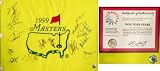 1999 Masters Multi-Signed Flag w/15 Signatures Of PGA Golfers - Masters Golf Sports Memorabilia