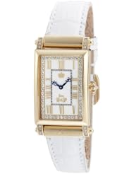 Juicy Couture Womens 1900697 Regal White Leather Strap Watch