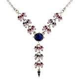 Summer Violets Cascading Vines Necklace