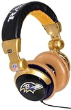iHip NFH22BAR NFL Baltimore Ravens DJ Style Headphones, Purple/Black