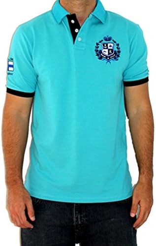 Color Latino MEN'S POLO - Cancun - Aqua, Medium