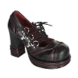 3 Inch Trendy Gothic Shoes Low Platform Chunky Heel Shoe With D-Ring Lace-Up Black