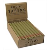 Northern Lights Candles - Rustic Tapers-24pc 12in Moss Green